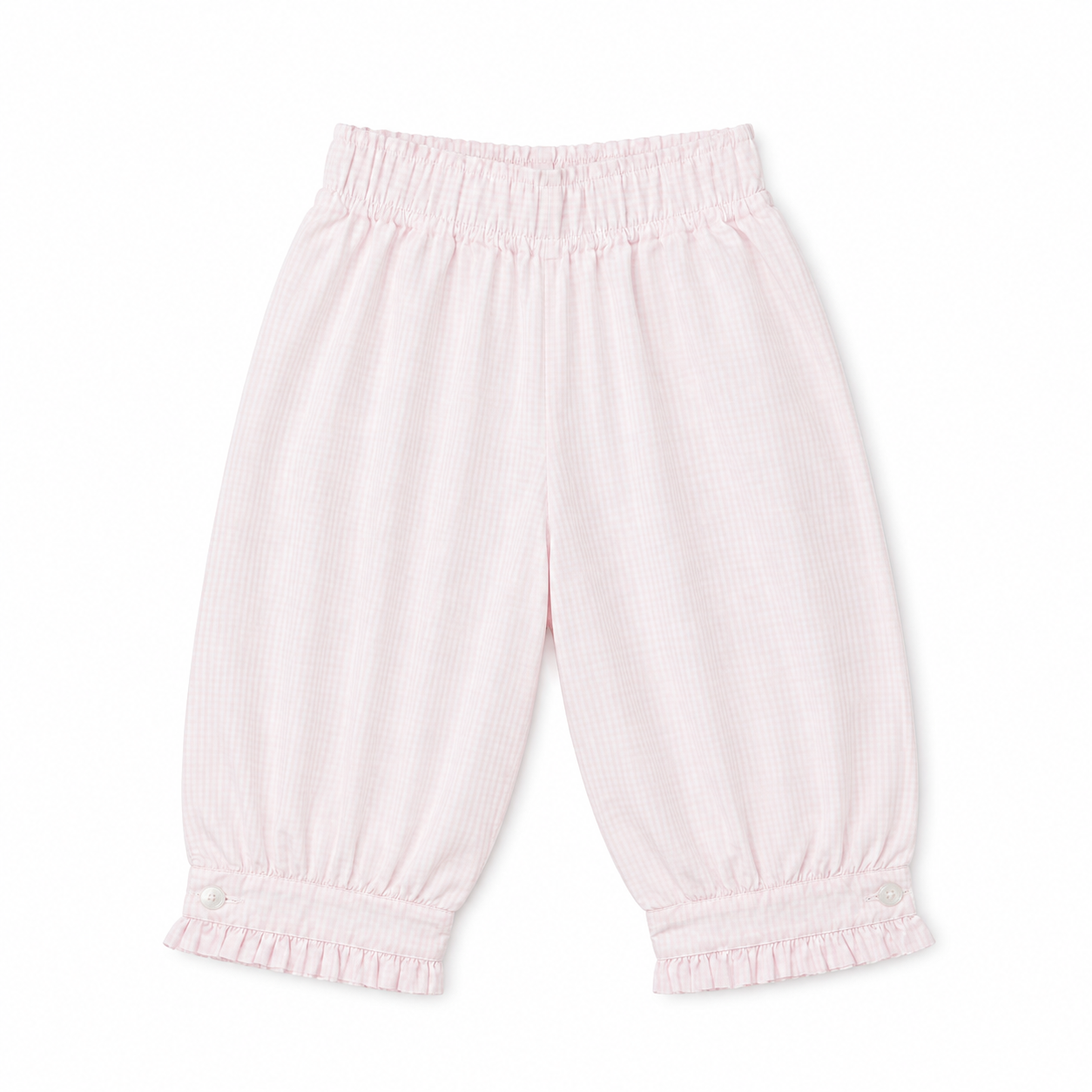 4 Alice Kathleen Pink/ White Microcheck Ruffle Bubble Pant