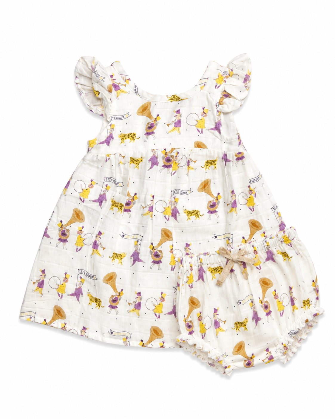 12-18M Nola Tawk Tigers Marching Muslin Dress