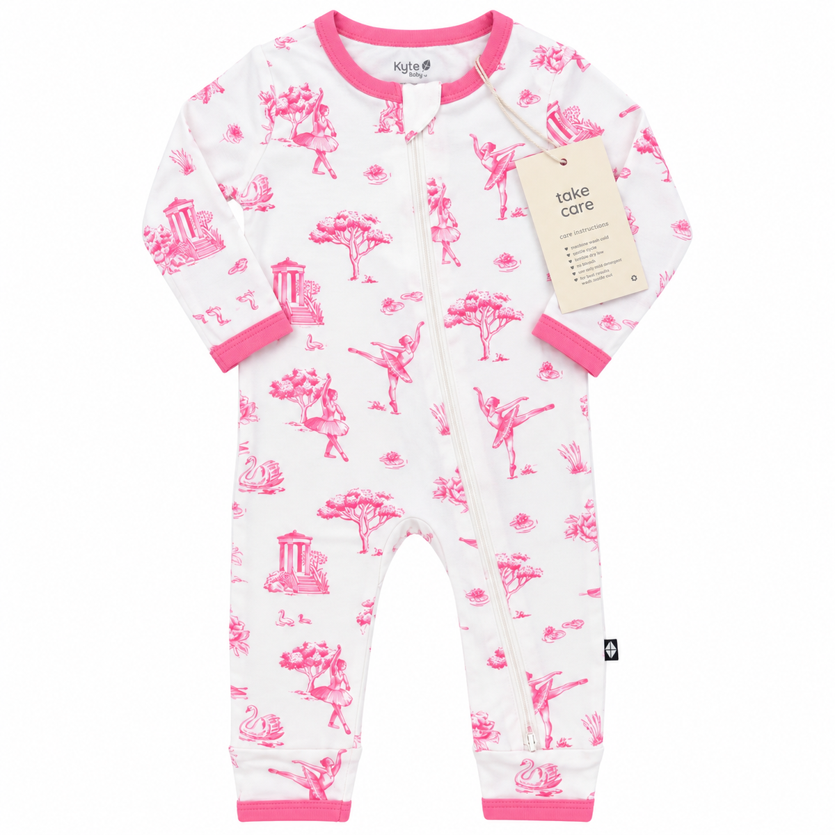 12-18M Kyte Toile Ballet Zippered Romper