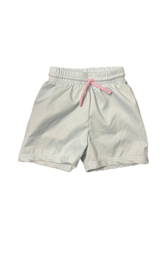 24M Lullaby Set Light Blue Micro check Shorts