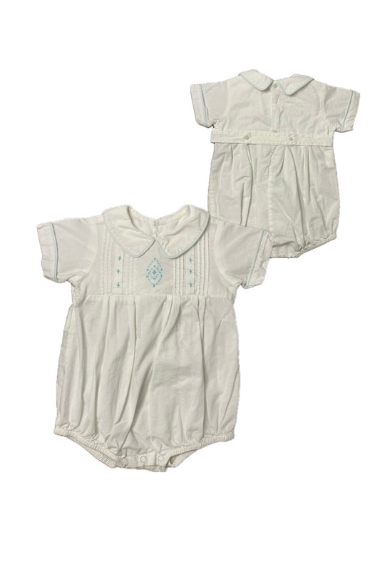 9M Baby Sen white Bubble with Blue Stitching