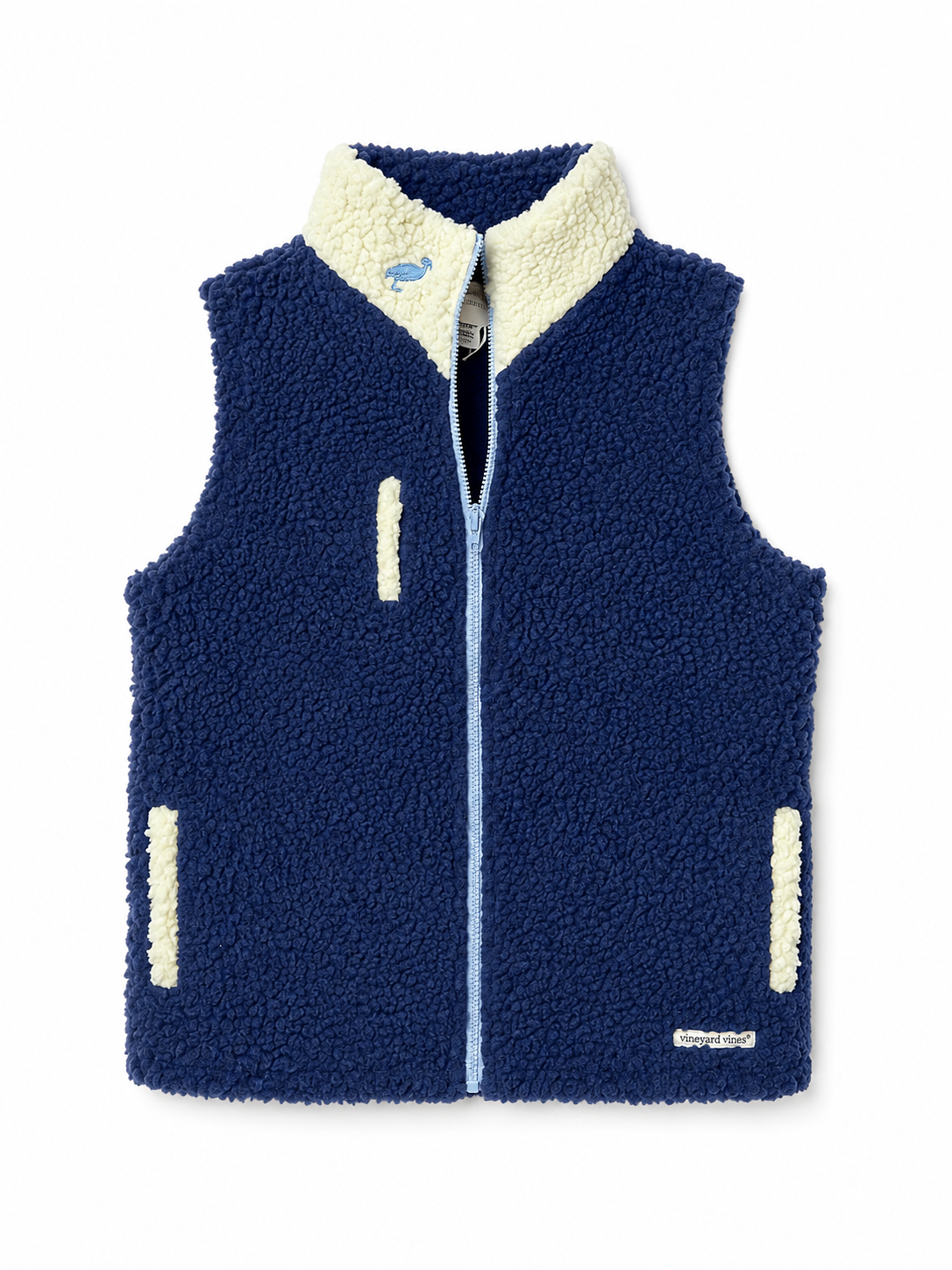 8 TBBC Van Camp Sherpa Vest in Nantucket Navy