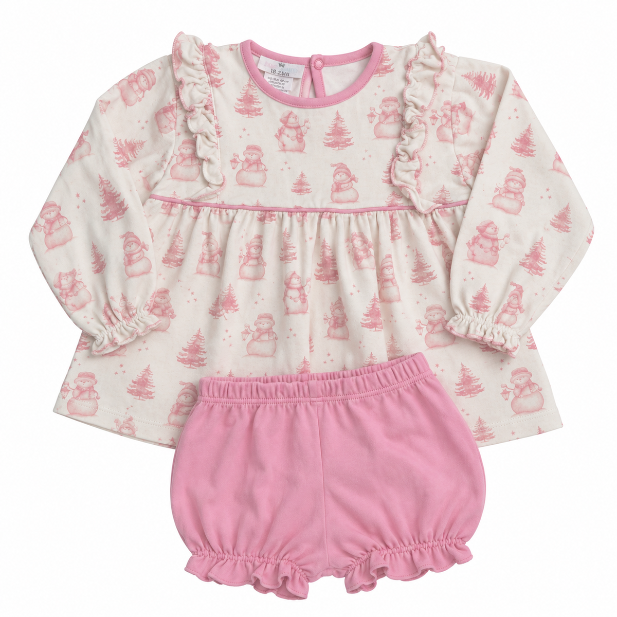18-24M Baby Loren LS Ballerina/Snowman Top and Bloomer Bundle