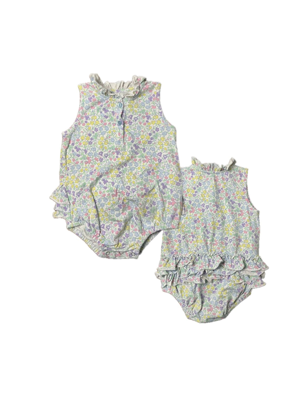 2T Serendipity Knit Floral/ Ruffle Bubble