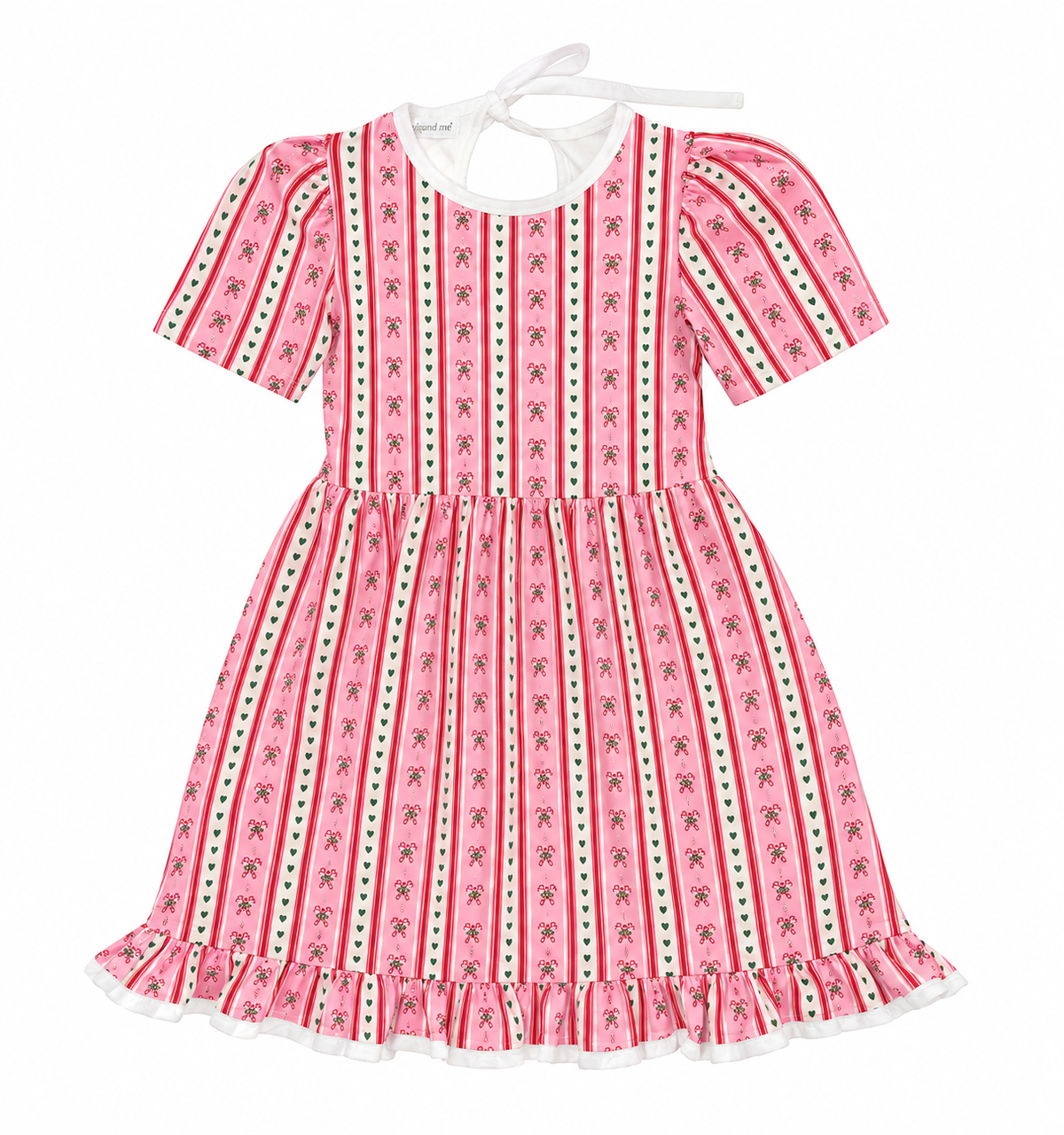 8 Girlhood Candy Cane Knit Dress