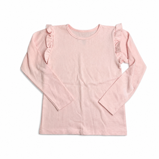 12 Be Elizabeth Knit LS Ruffle Sweater