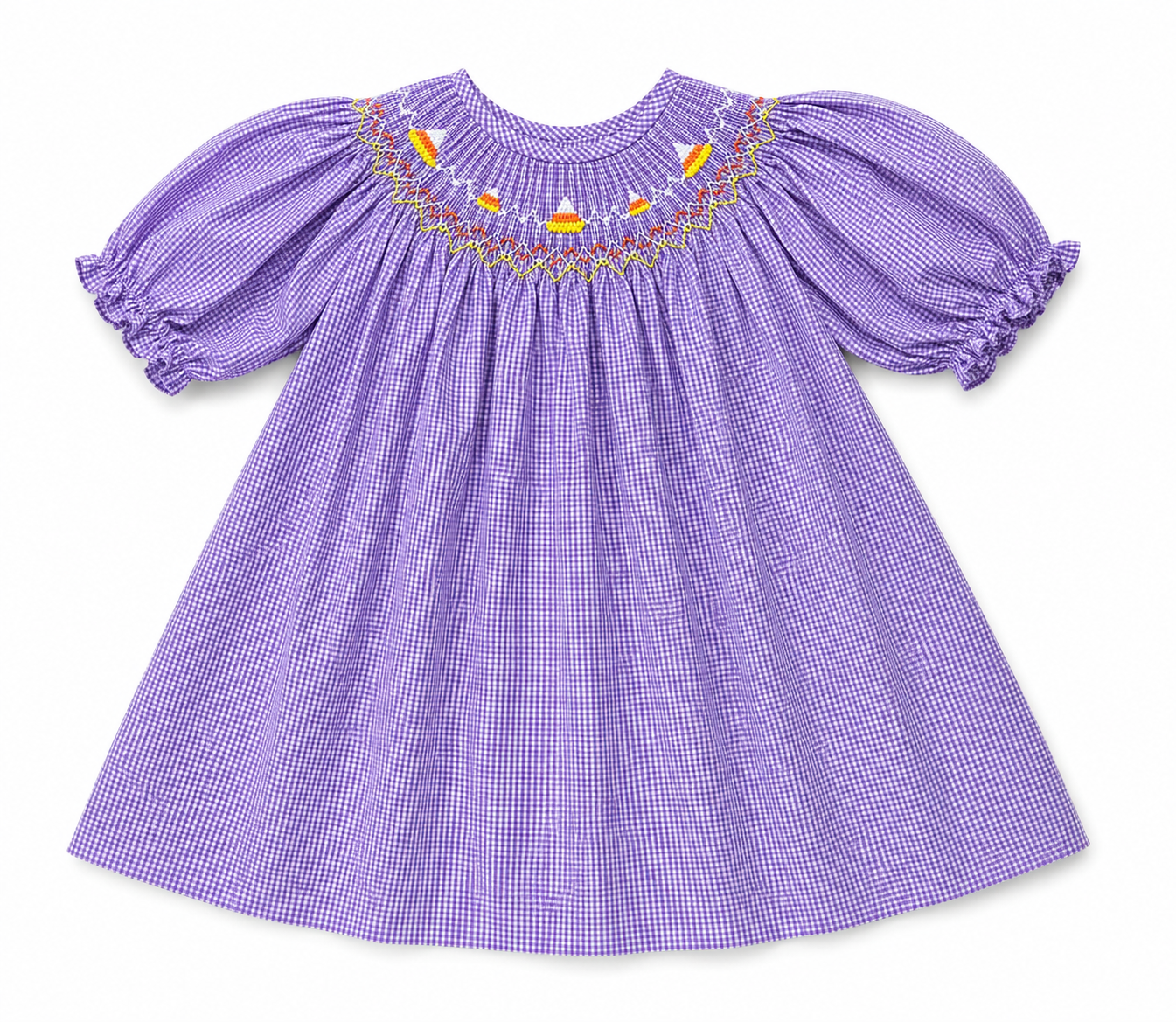 2T Baby Sen Candy Corn Smocked Dress