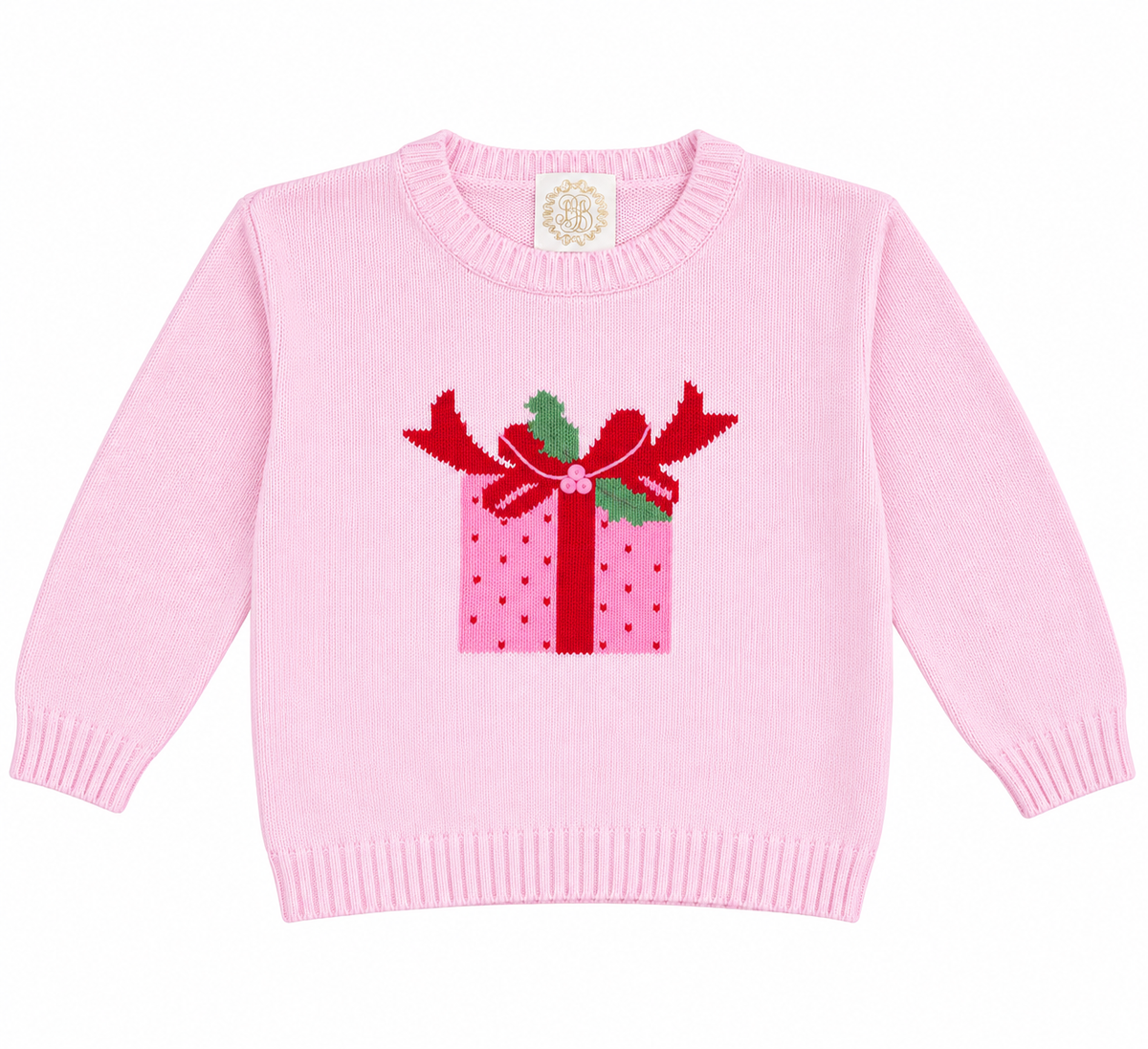 8 TBBC Intarsia Sweater in Palmetto Pink
