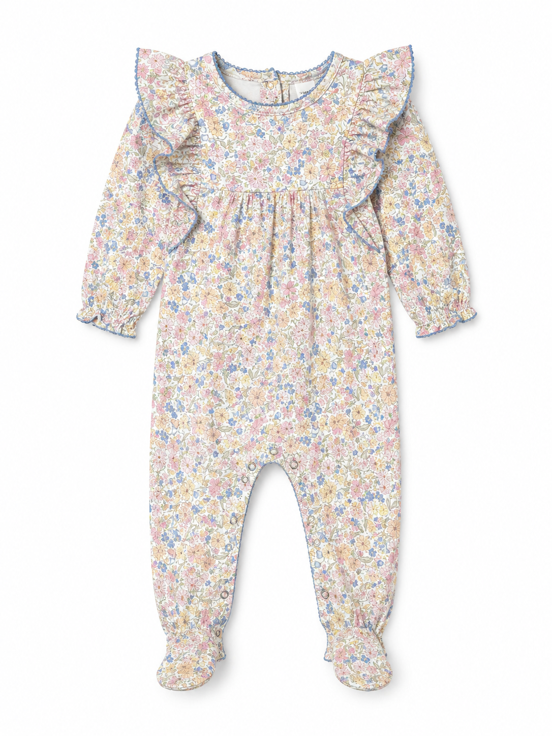 9M Jellybean Fall Floral Long Romper