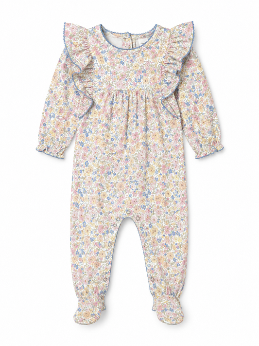 9M Jellybean Fall Floral Long Romper