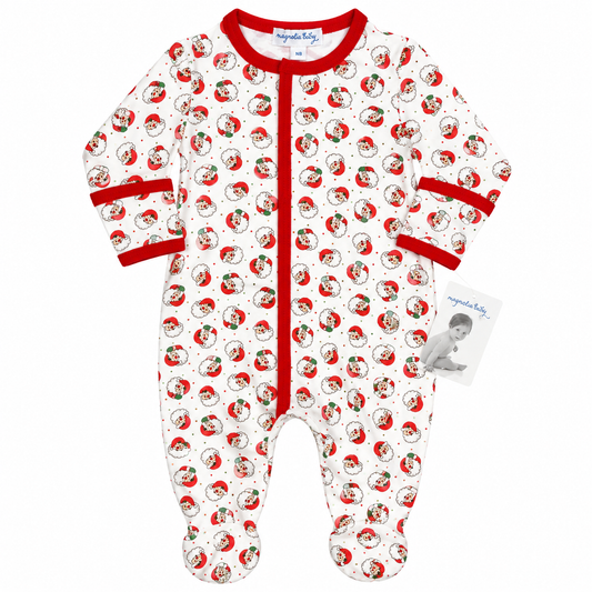 NB Magnolia Baby Winking Santa Footie Pajama