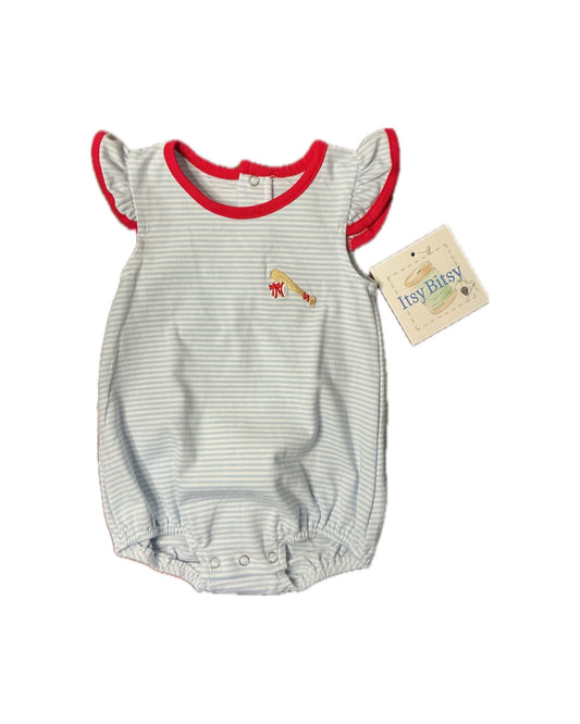 Itsy Bitsy Baseball Flutter Sleeve Bubble