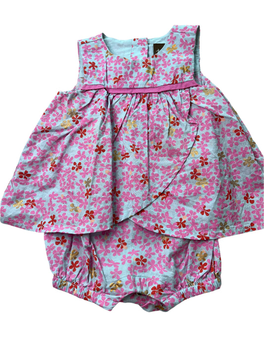 Sz O-3M Tea Floral Romper