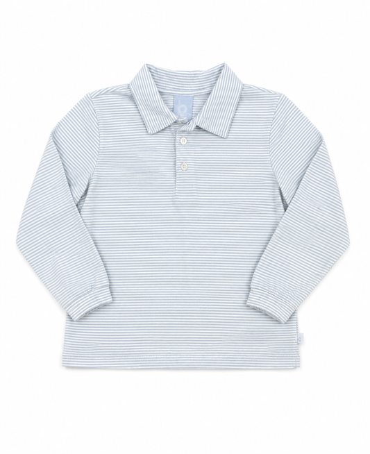 7 Bella Bliss Light Blue LS Polo