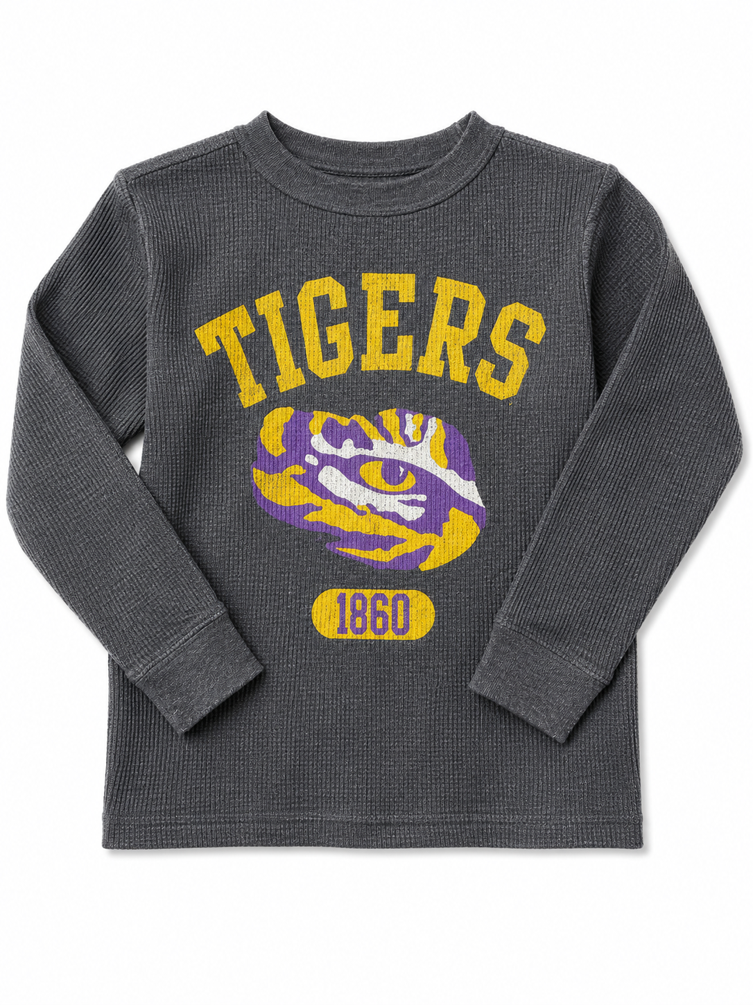 XS Tigers Waffle LS Tee