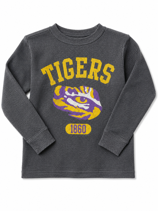 XS Tigers Waffle LS Tee