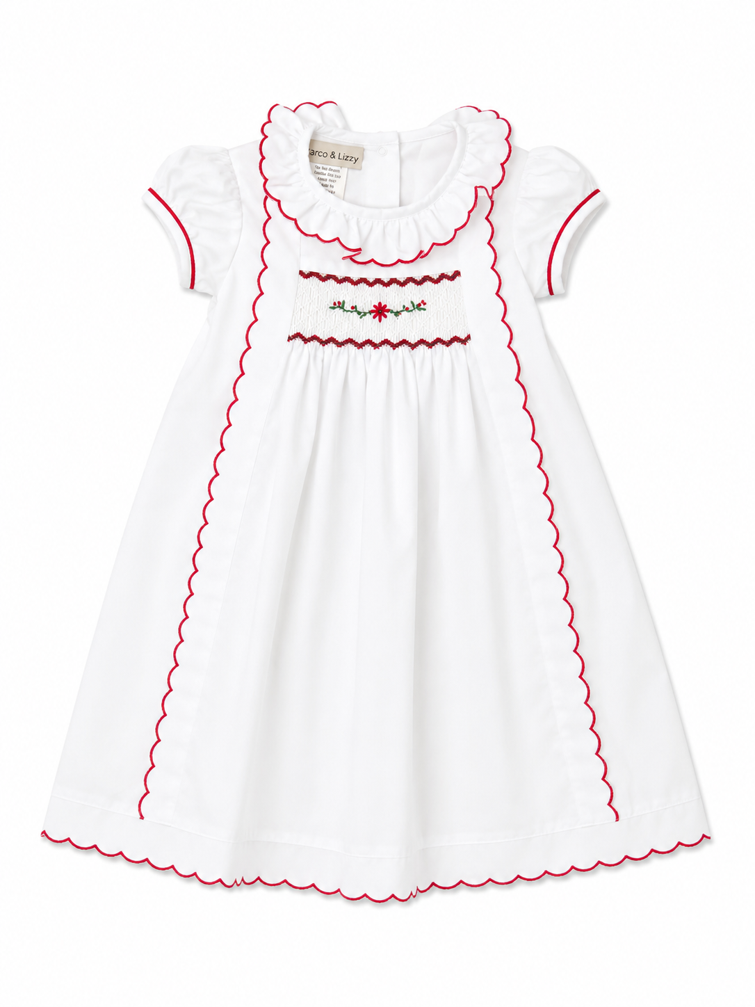 3M Marco & Lizzy Christmas Smocked Daygown