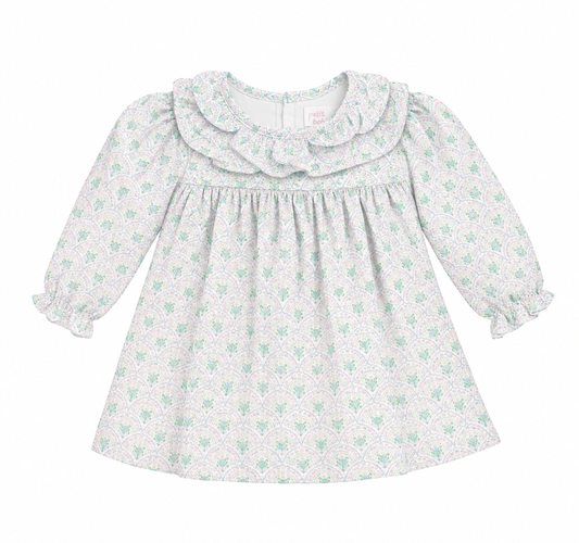 12M Cecil and Lou LS  Floral Smocked Top