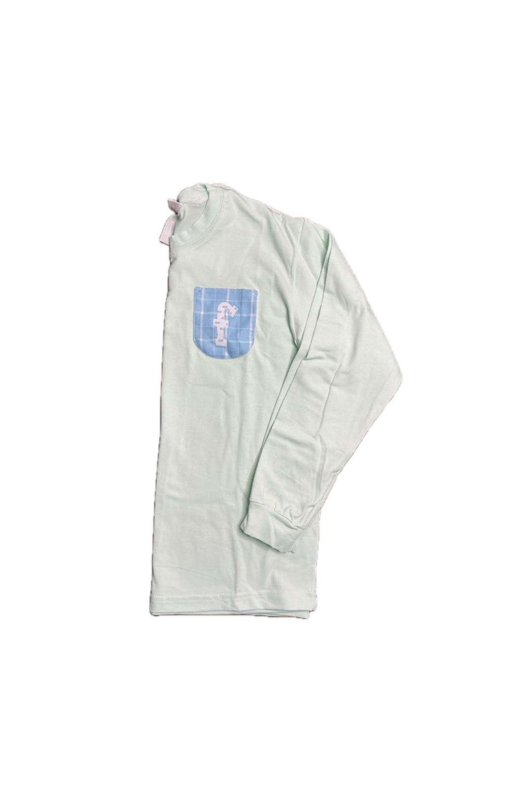 6 Hannah Kate LS pocket Tee with ”f” embroidery