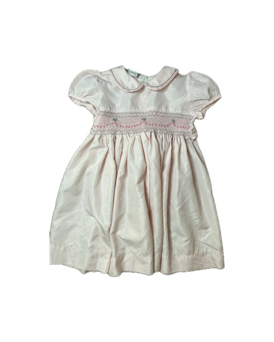 Girl 3T Carriage Boutique Smocked Light Pink Dress