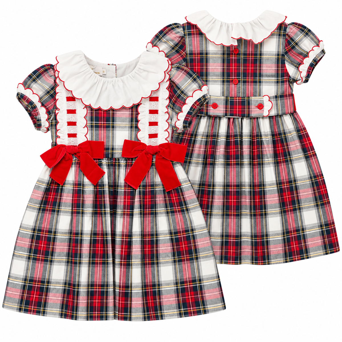 4T Sal & Pimenta Noel Holiday Plaid Dress