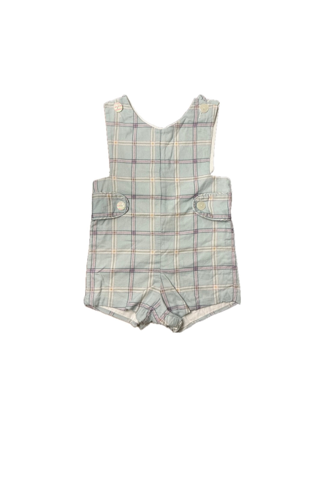 2T Mary & Grace Light Blue Plaid Tab Jon Jon