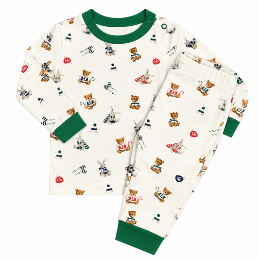 18-24M lake Vintage Bear pajama set