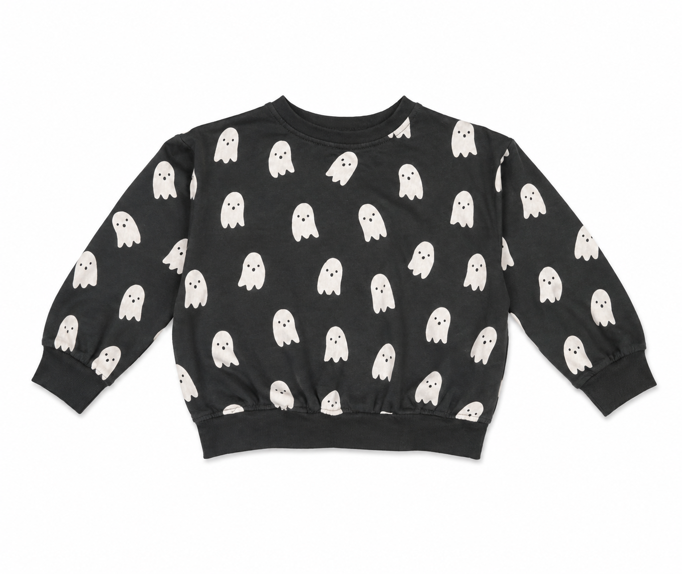 2-3Y Quincy Mae Ghost Crewneck Sweatshirt