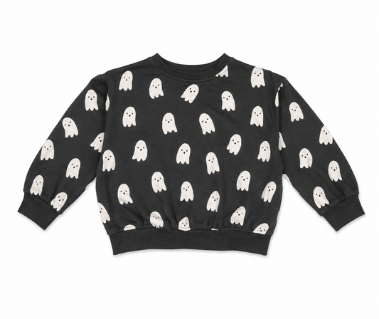 2-3Y Quincy Mae Ghost Crewneck Sweatshirt
