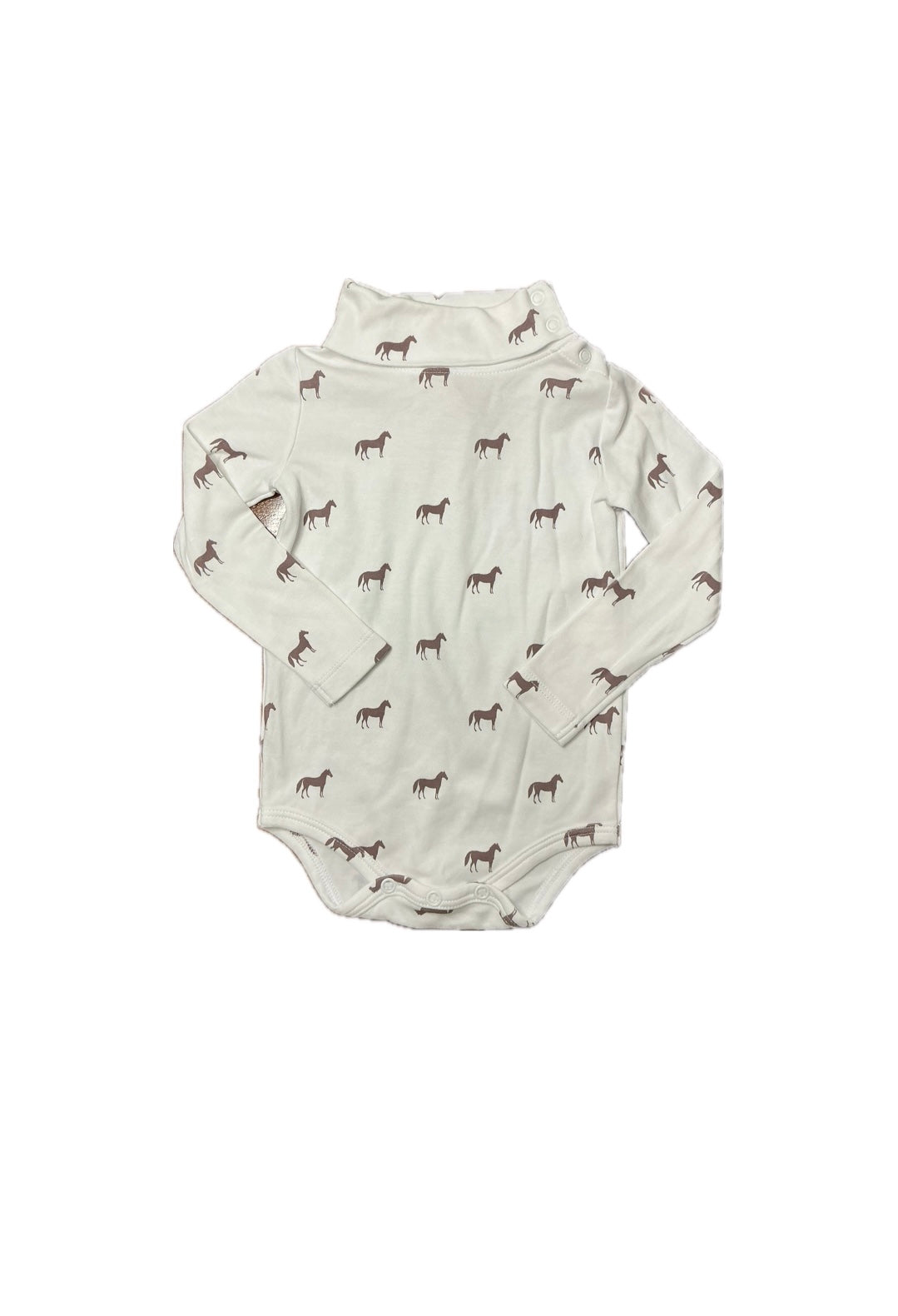 12-18M TBBC Tatum Turtleneck Onesie with Horses