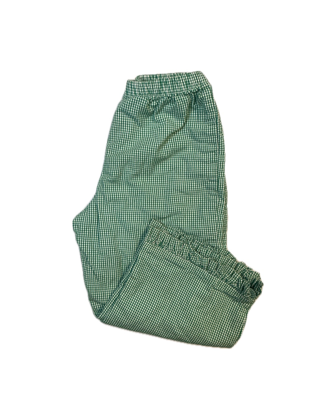 Girl 3 Lime Green Microcheck Green Ruffle Pant