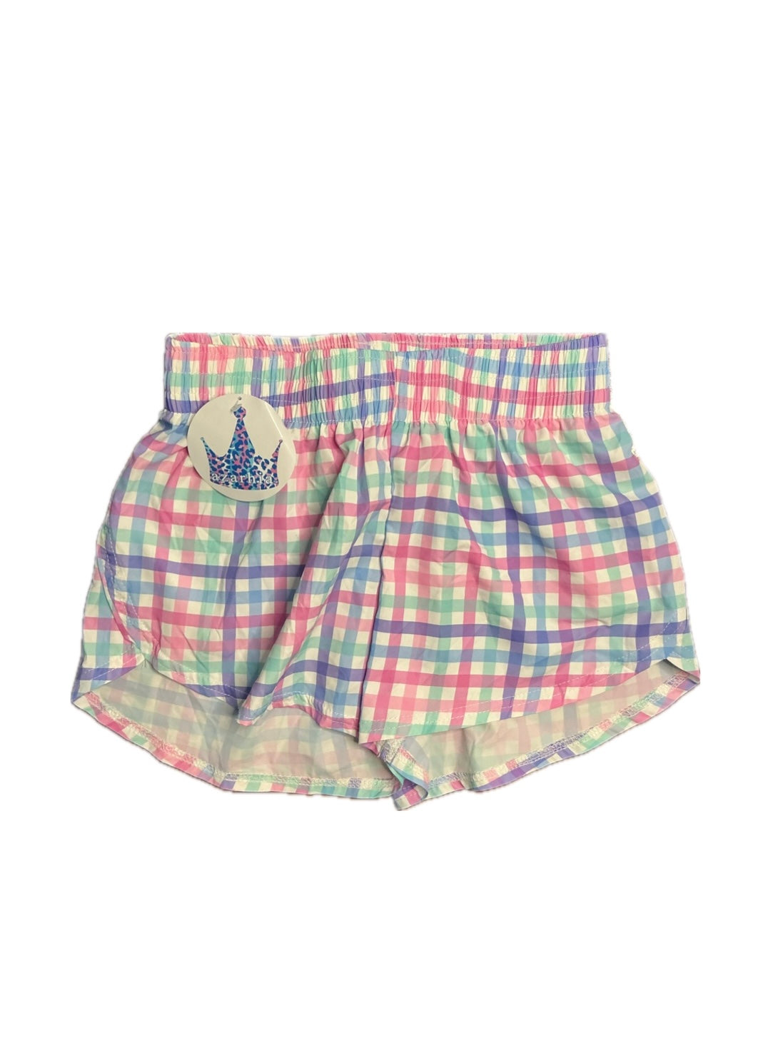 Azarhia Steph Shorts Plaid Blue Sky