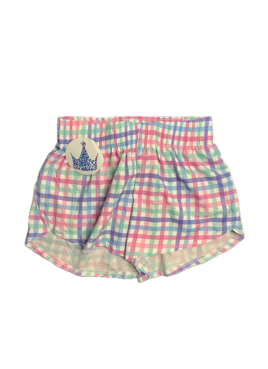 Azarhia Steph Shorts Plaid Blue Sky