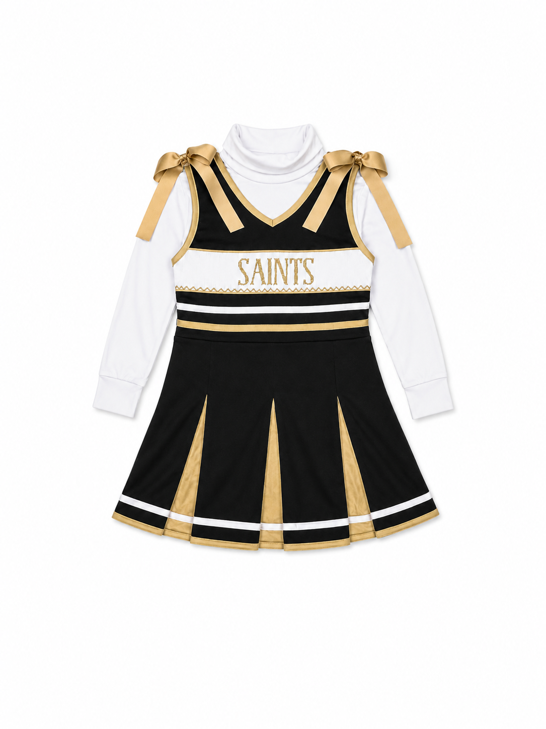 5 Playtime Couture Smocked Saints Cheer Dress with Turtleneck