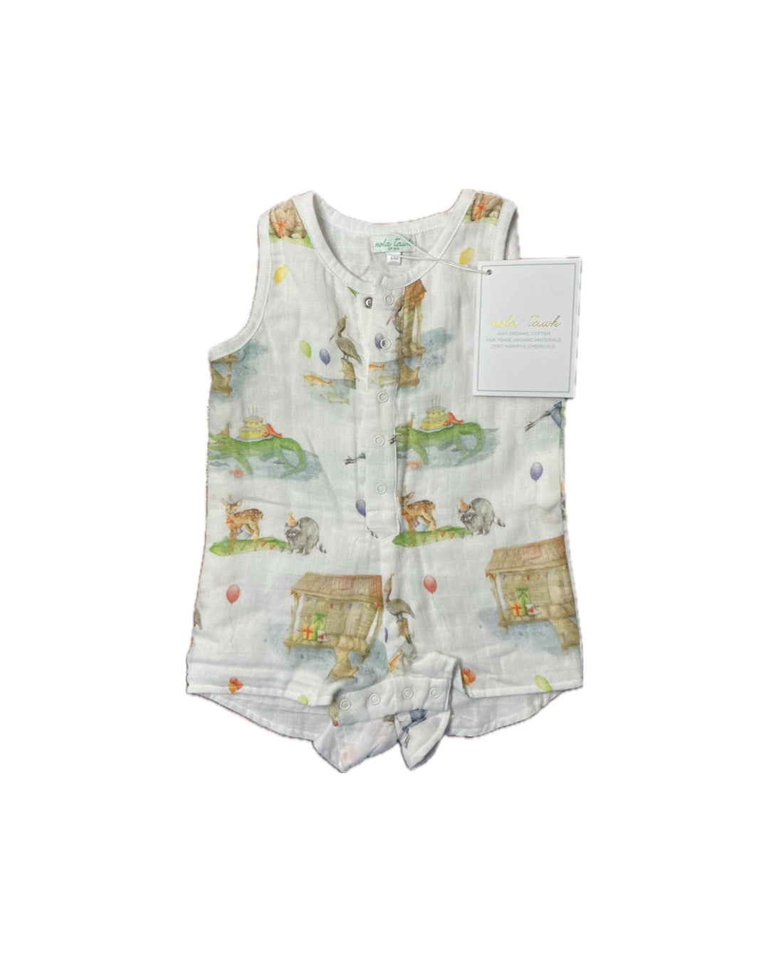 3/6M Nola Tawk Bayou Birthday Muslin Shortall