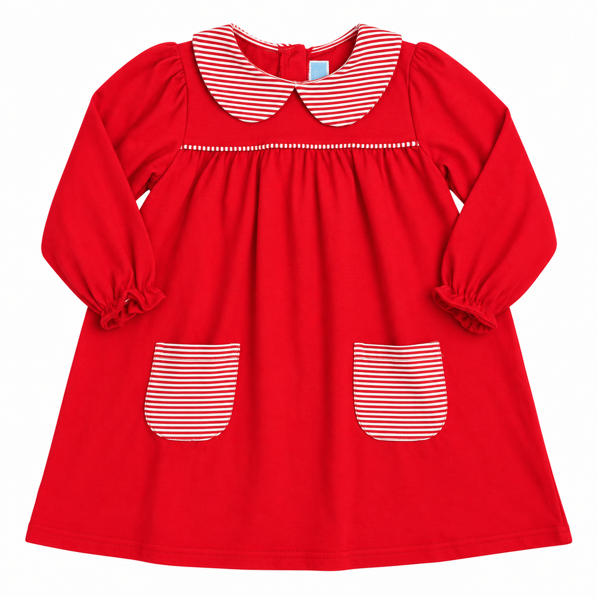 4 Trotter Street Red/ White LS Dress