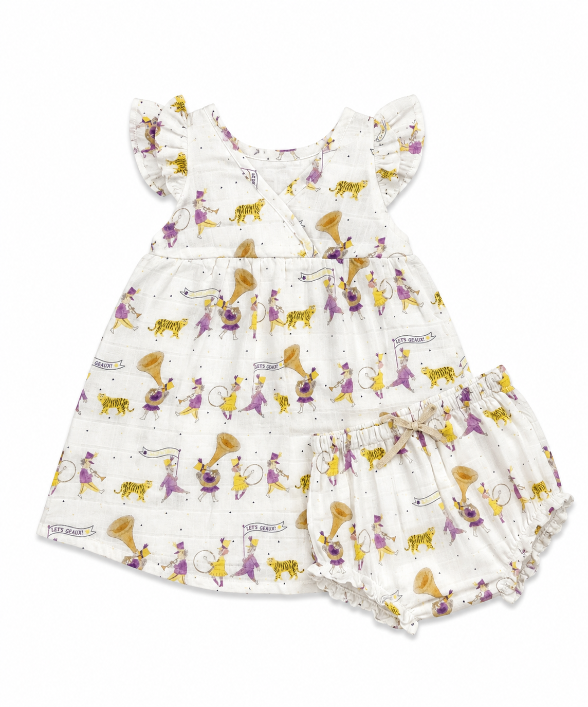 12-18M Nola Tawk Tigers Marching Muslin Dress