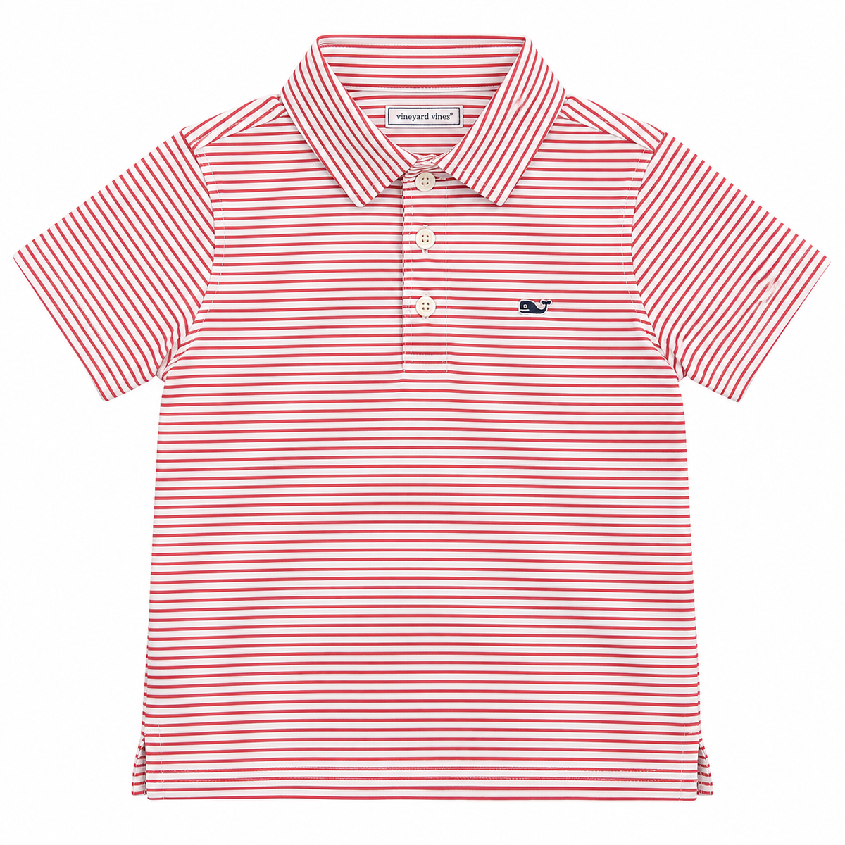 S (8-10) Vineyard Vines On the Go Red/White Polo