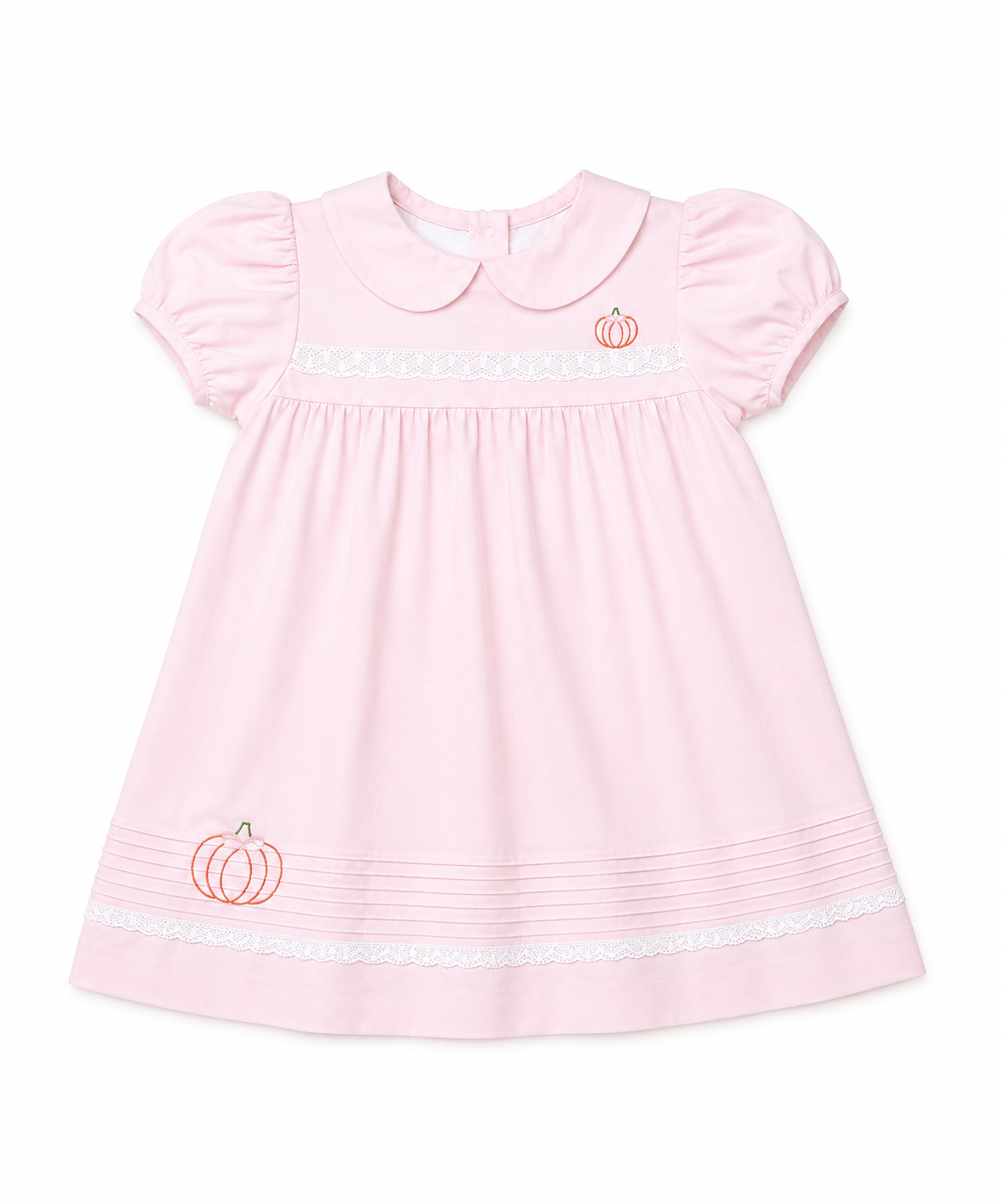 7 Lullaby Set Pink Dress with Pumpkin embroidery
