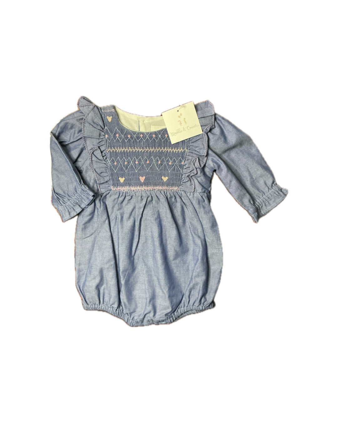 Maddie and Connor Chambray Hearts Bubble