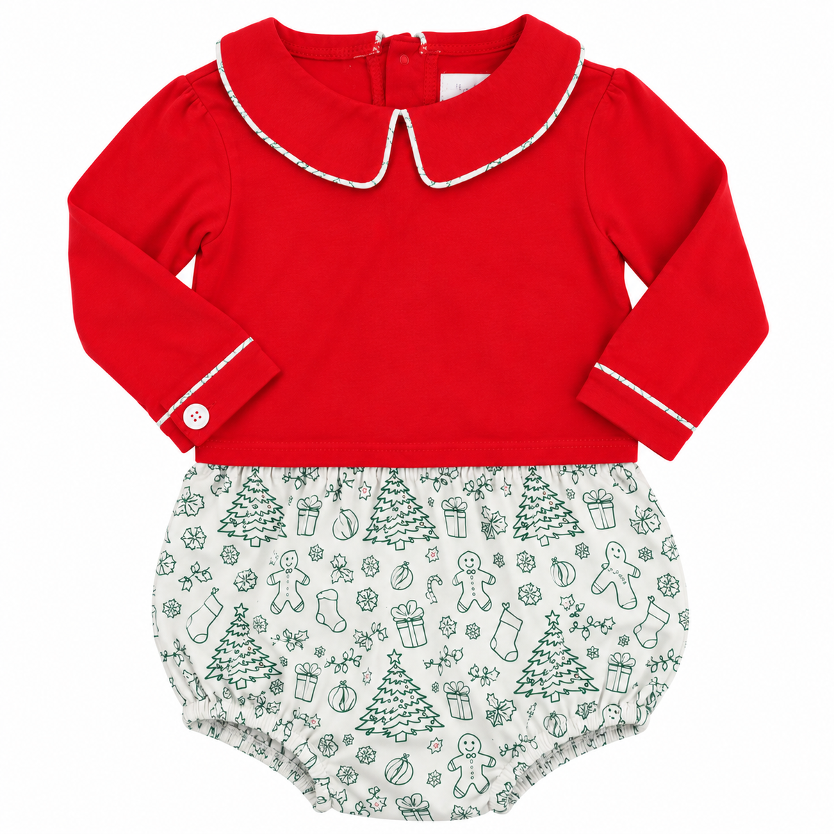 24M Bitty Babe Christmas Bloomer Set