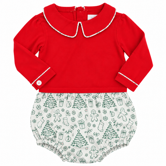 24M Bitty Babe Christmas Bloomer Set