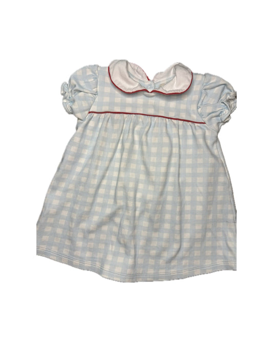 Girl 3T TBBC Holly Day Dress- Buckhead Blue Gingham with Worth Avenue White & Richmond Red
