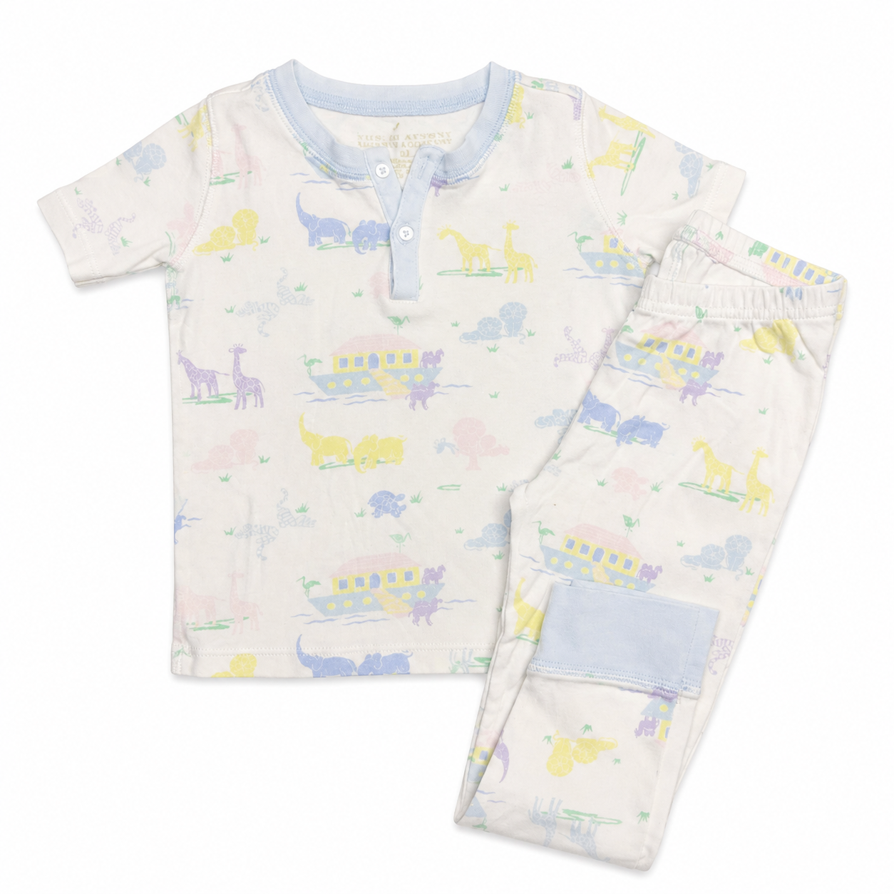 3T TBBC Suttons SS Pajama Set in Noah’s Ark Print