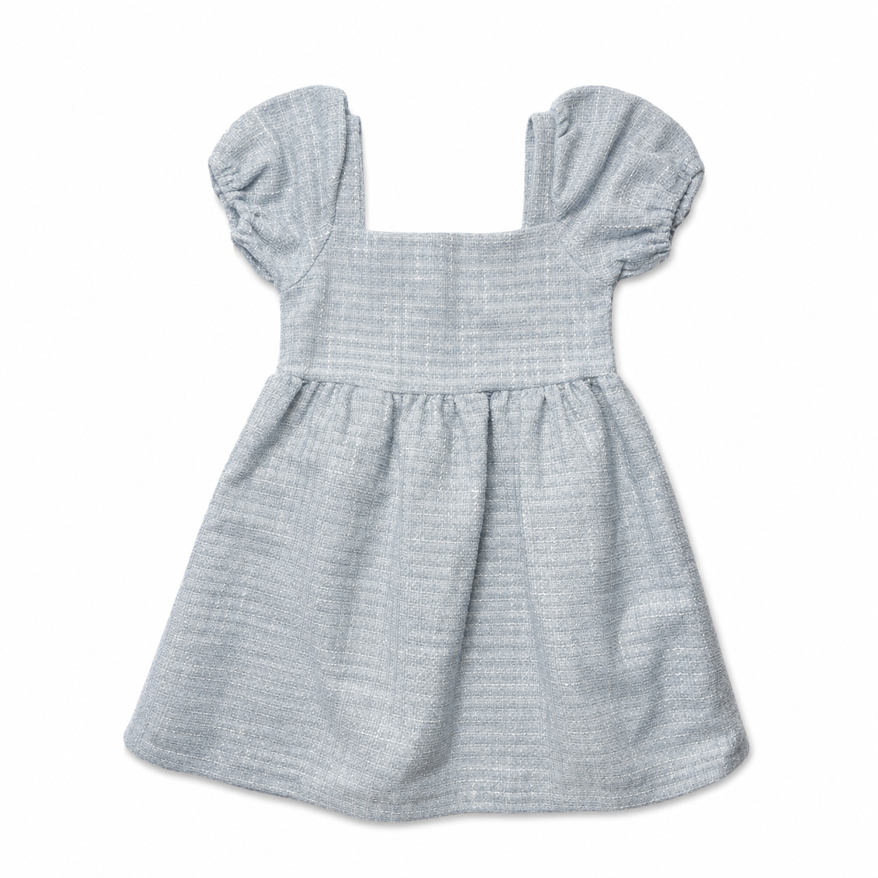 12 Be Elizabeth Blue Tweed Babydoll Dress
