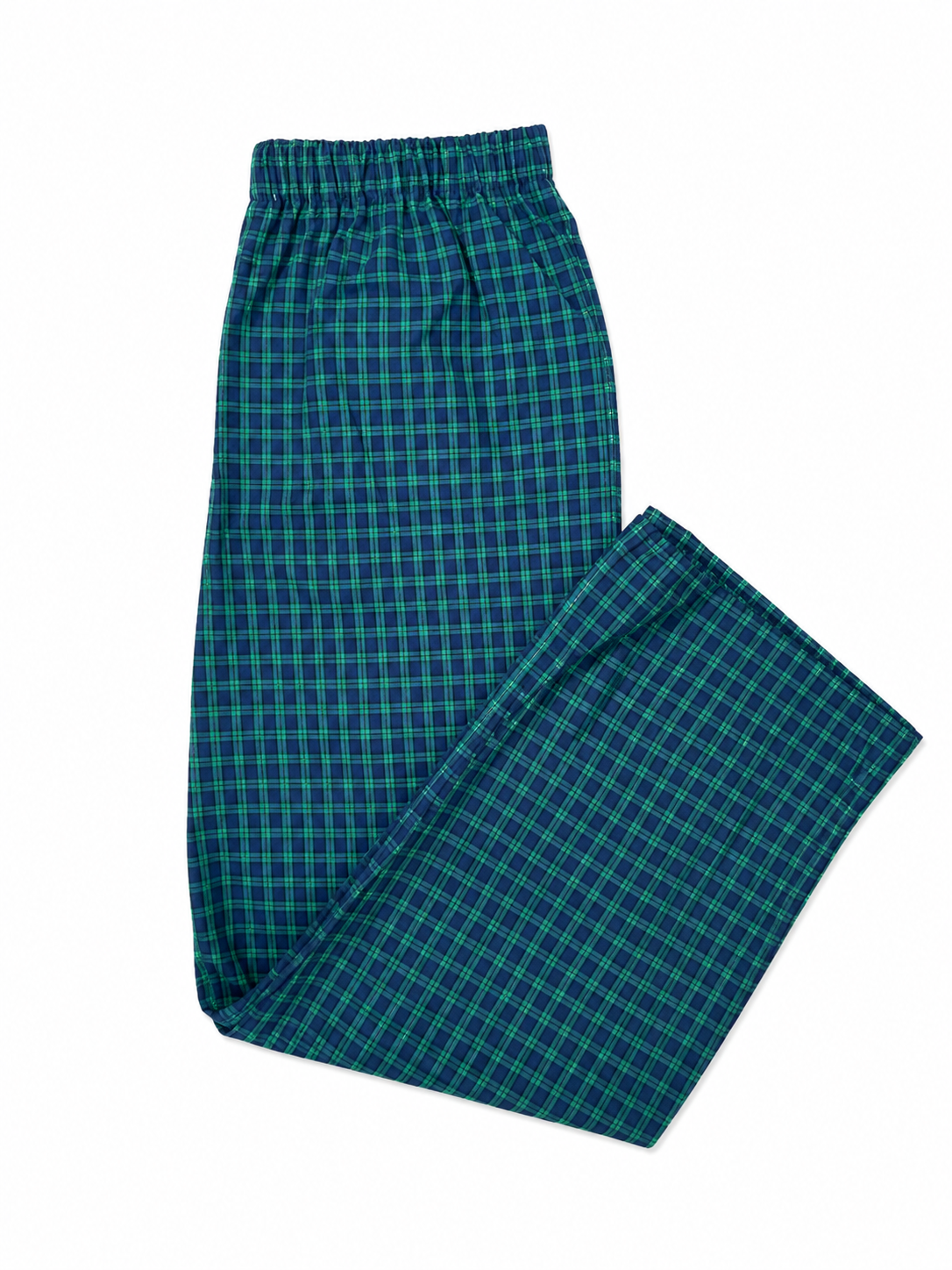 6 PBJ Green and Blue Plaid Pull on Pants