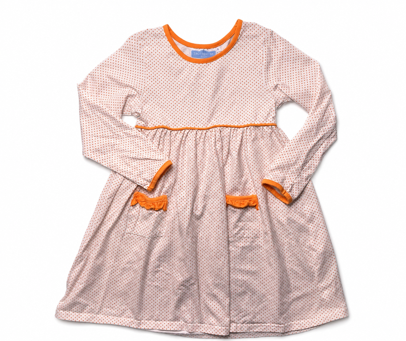 6 Trotter Street Orange Knit Dress