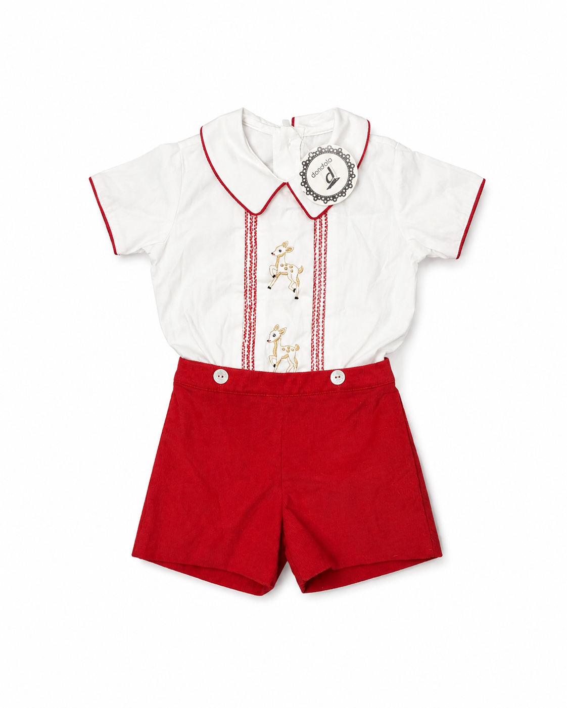 24M Dondolo Reindeer Button On Shortall