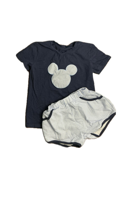 5-6T Mickey Seersucker Short Set