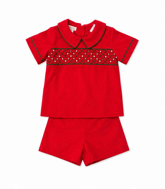 4T Marco & Lizzy Christmas Classic Cord Short Set